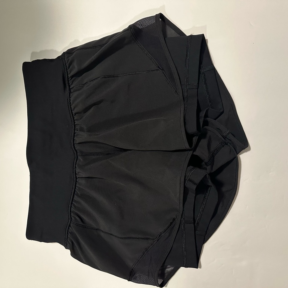 Black Lululemon athletic shorts